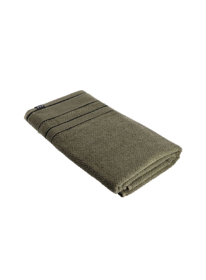تيندانس منشفة إستحمام ناعمة من القطن الفاخر ثنائية اللون باللون الأخضر الكاكي والأسود 90 × 150 سم AA7015143 - Image 2