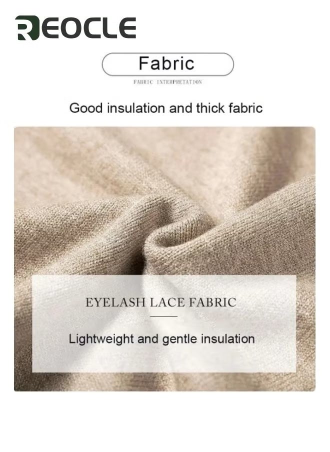 ريوكل شال على الوجهين شال من الكشمير المنك ذو الوجهين وشاح مزدوج الغرض وشاح نسائي محبوك كارديجان نسائي كارديجان نسائي عباءة تشونغسام ريترو عباءة سميكة - Image 2