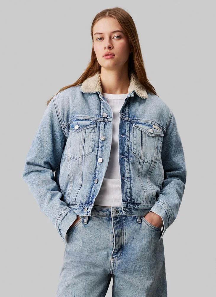 كالفن كلاين جينز Regular Sherpa Denim Jacket