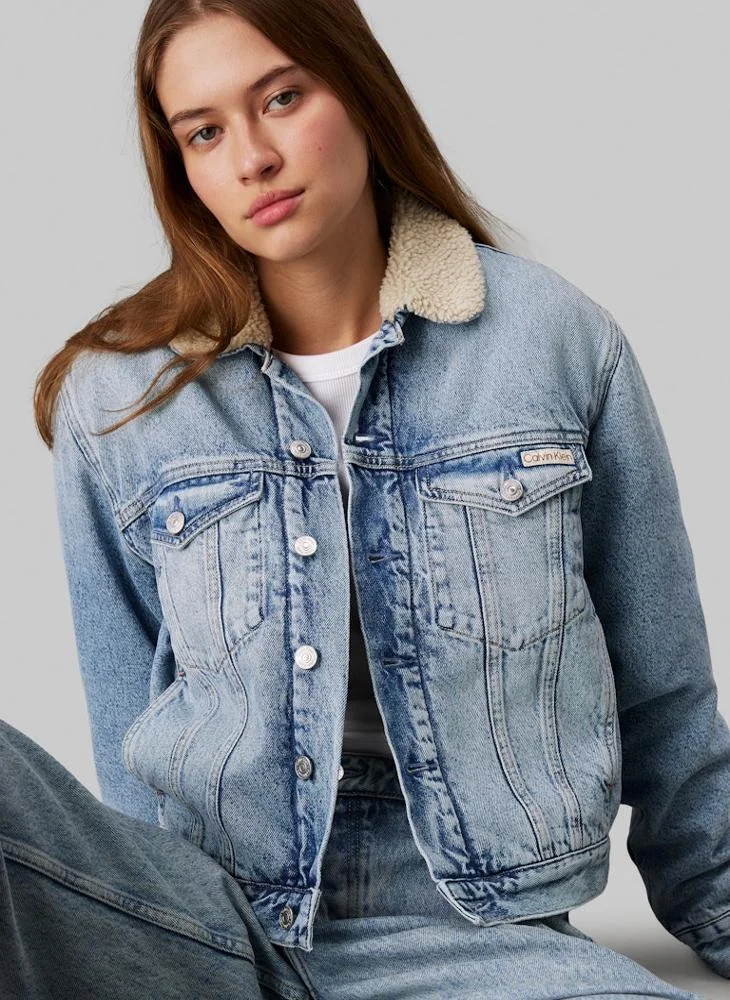 كالفن كلاين جينز Regular Sherpa Denim Jacket