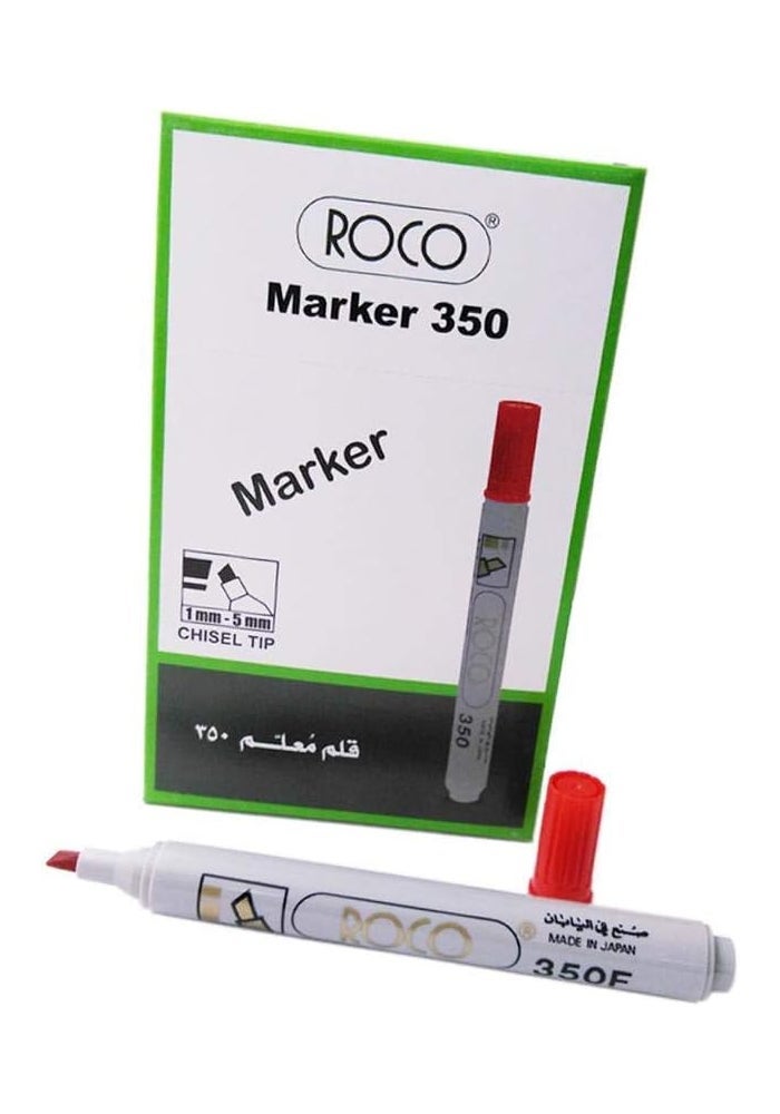 Set of 12 ROCO Marker 350 Red