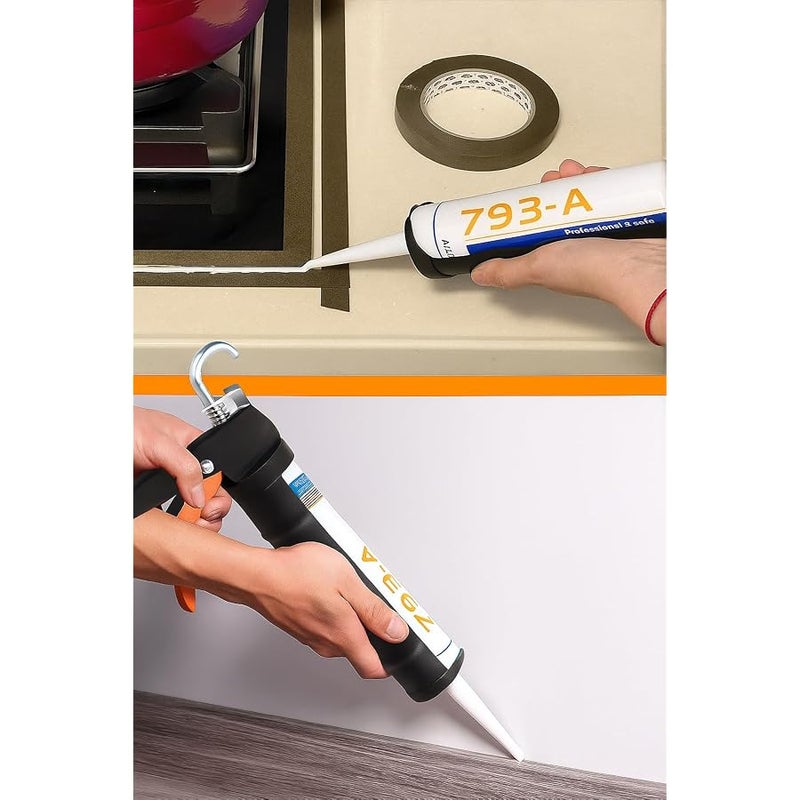 ADAK - Professional Caulking Gun, 10:1 Thrust Ratio, Caulking Gun No Drip, Hand Tool for Silicone & Sealant Application, Smooth Pressure Caulk Gun, Dripless Caulking Gun Tool - Image 5