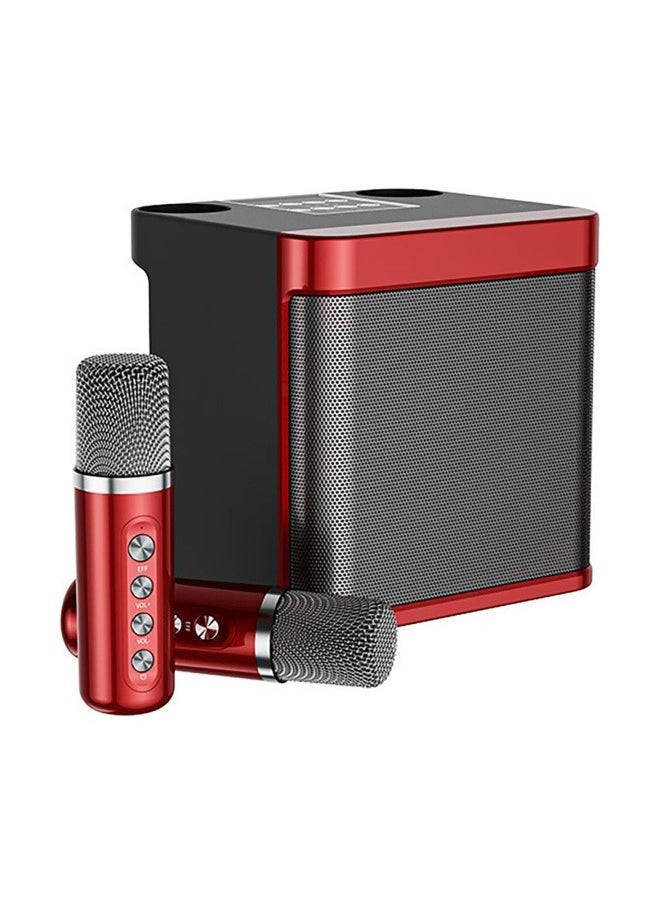DLP Mini Karaoke Machine Set, Portable Bluetooth Speaker with 2 Wireless Karaoke Microphones,Singing Machine Karaoke System for Kids Adult  - Image 1
