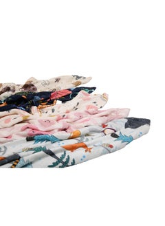 منترا بطانية أطفال مايكروفيبر ( Super Soft Printed ) Blue Zigzag Design  - Image 3