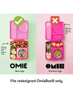 OMIE OmieBox (2 pack) Leakproof Dips Containers To Go, Salad Dressing Container, Condiment Container with Lids - Food Safe Silicone - 120ml (Purple/Orange)  - Image 5
