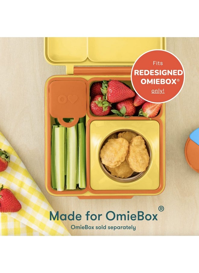 OMIE - OmieBox (2 pack) Leakproof Dips Containers To Go, Salad Dressing Container, Condiment Container with Lids - Food Safe Silicone - 120ml (Purple/Orange) - Image 1