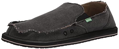 Sanuk Mens Vagabond Sidewalk Surfer | High Rebound Comfort Footbed | Slip On Shoes for Men | Men's Slip-on Loafers |, Charcoal, 7 - Image 1