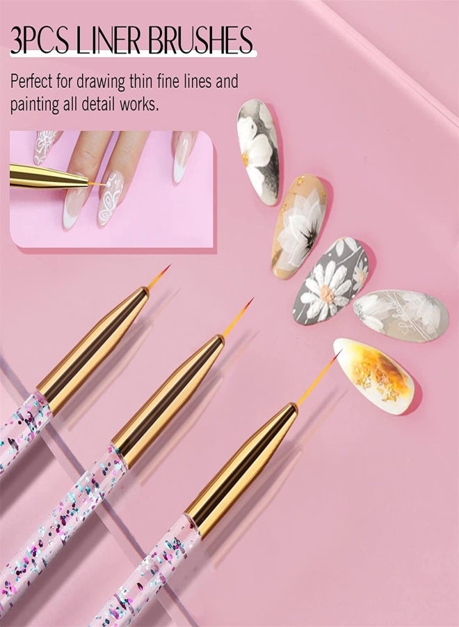31Pcs Nail Brush Pen Set Nail Art Liner Brush UV Gel Painting Acrylic Nail Tool - Image 5