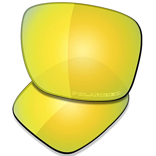 SAUCER Premium Replacement Lenses for Oakley Holbrook OO9102 | UV400 Protection, Anti-Scratch, Precise Fit & Enhanced Clarity Sunglasses High Definition - 24K Gold Polarized - Image 1