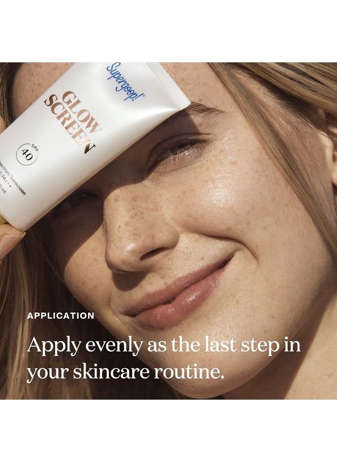 Glowscreen - SPF 40-1.7 fl oz - Glowy Primer + Broad Spectrum Sunscreen - Adds Instant Glow - Helps Filter Blue Light - Boosts Hydration with Hyaluronic Acid, Vitamin B5 & Niacinamide
