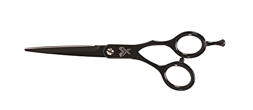 Cricket Shear Xpressions 575 Professional Hair Cutting Scissors  Barber Scissors Japanese Stainless Steel Comfort Silencer Ideal for Stylists and Home Use Voo Do Black
