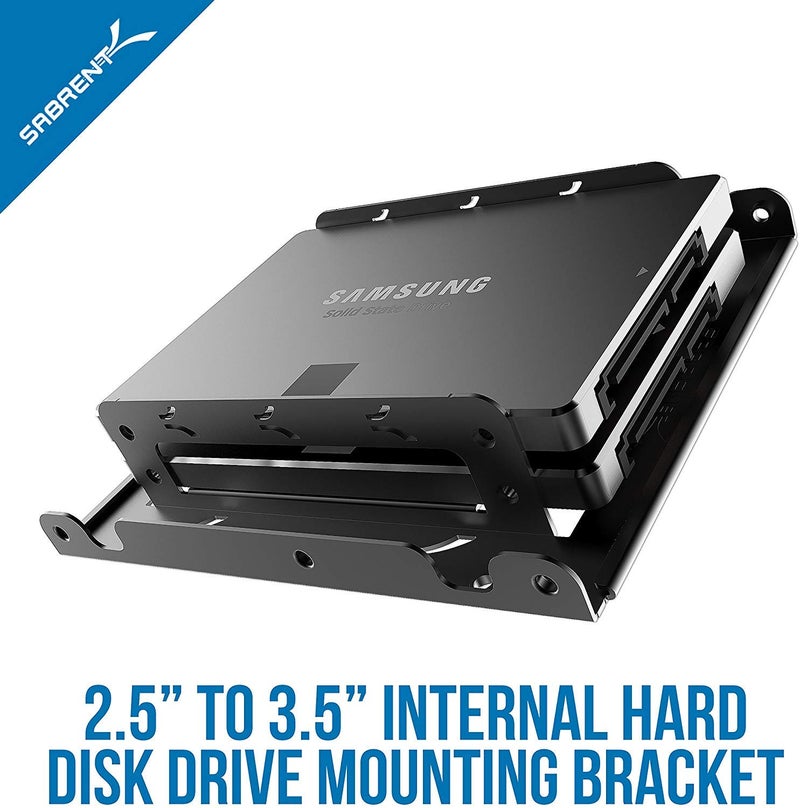 SABRENT 2.5 Inch to 3.5 Inch Internal Hard Disk Drive Mounting Bracket Kit (BK-HDDH) - Image 2