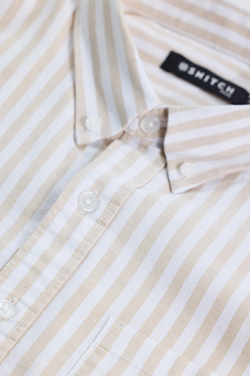 SNITCH قميص فورتوناتو مقلم بالخوخ مقاس كبير