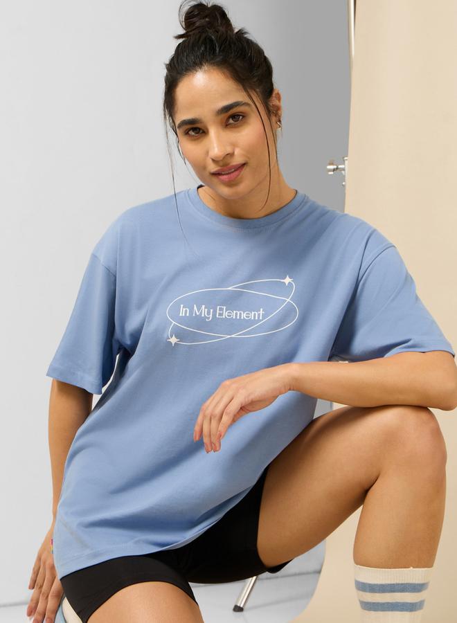 Cult Women Blue In My Element Print T-Shirt - Image 4