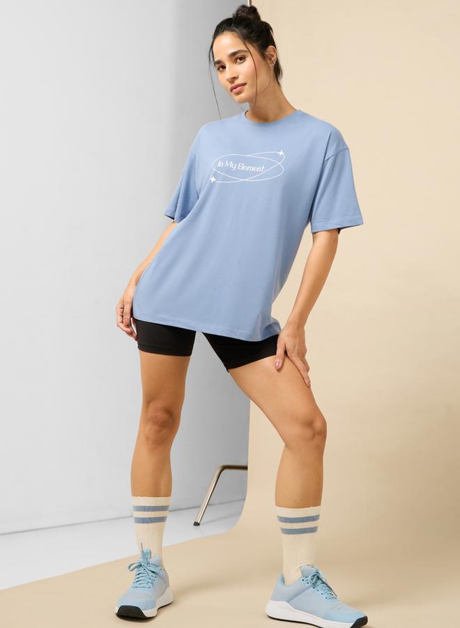 Cult Women Blue In My Element Print T-Shirt - Image 2