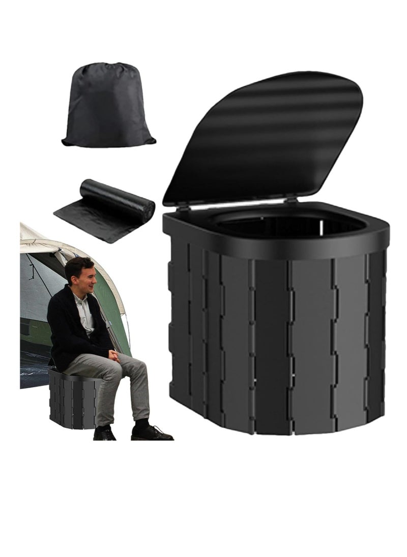 General Foldable Potty Bucket, Outdoor Bathroom Solution, Picnic Toilet Bucket, Mountaineering Toilet, Organizer Potty Bucket, Outdoor Sanitation Bucket, Travel Potty Bucket, Outdoor Foldable Toilet for Home  - Image 1