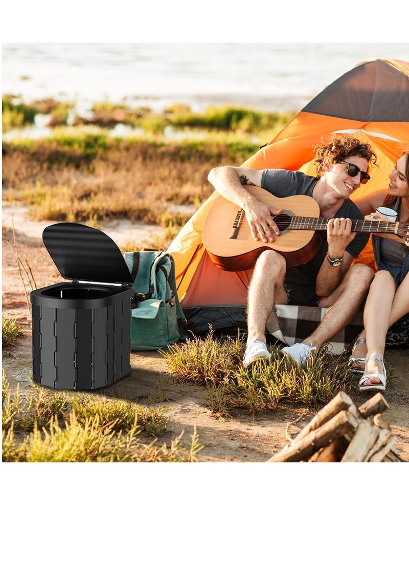General Foldable Potty Bucket, Outdoor Bathroom Solution, Picnic Toilet Bucket, Mountaineering Toilet, Organizer Potty Bucket, Outdoor Sanitation Bucket, Travel Potty Bucket, Outdoor Foldable Toilet for Home  - Image 2