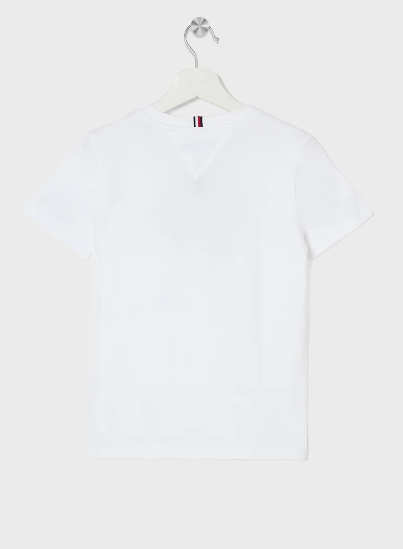 تومي هيلفيغر Youth Monotype 1985 Logo Label Regular T-Shirt
