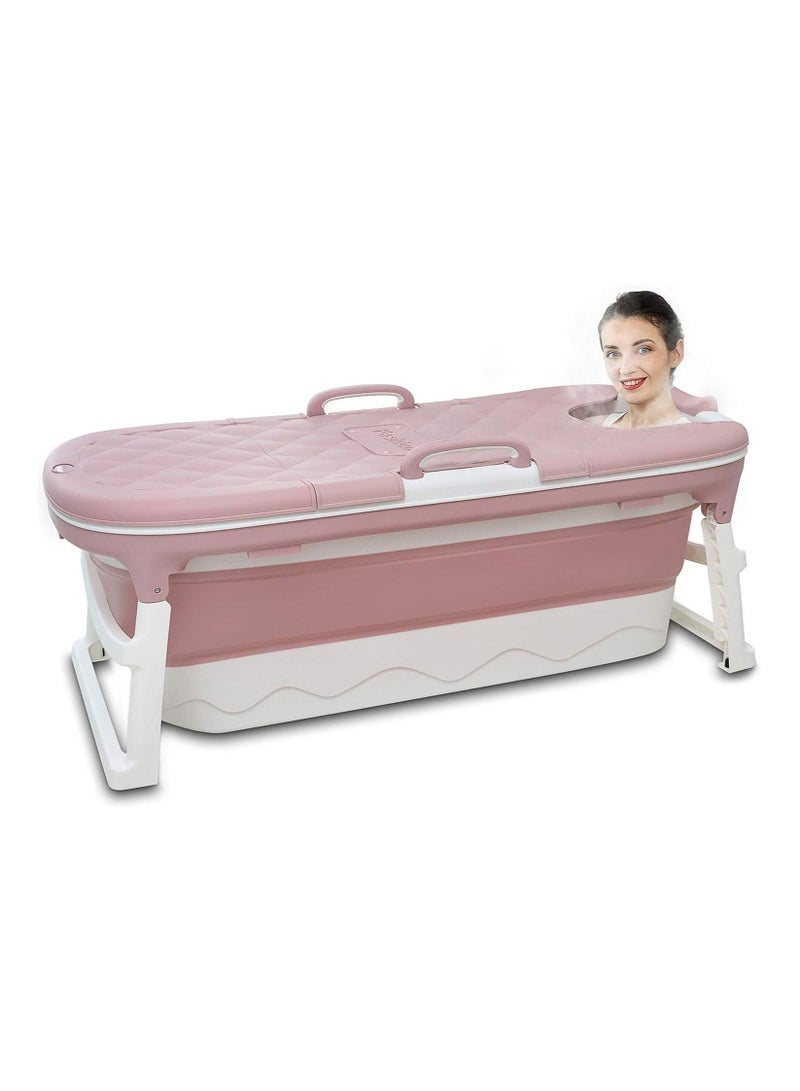 DubaiGallery Portable Bathtub For Adults, Foldable Children Tub Household Bath Basin, Constant Temperature with Cover - Image 3