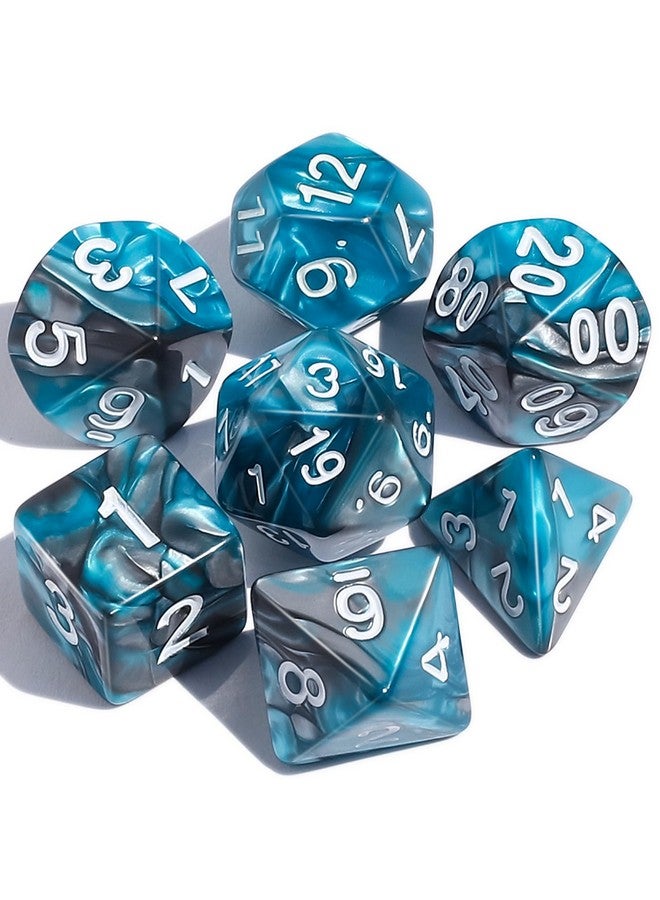 CiaraQ DND Polyhedral Dice Set with a Black Dice Bag for D&D RPG MTG Role Playing Table Games - Image 1