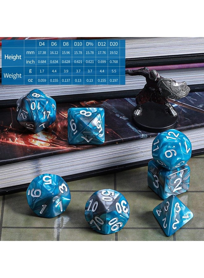 CiaraQ DND Polyhedral Dice Set with a Black Dice Bag for D&D RPG MTG Role Playing Table Games - Image 3