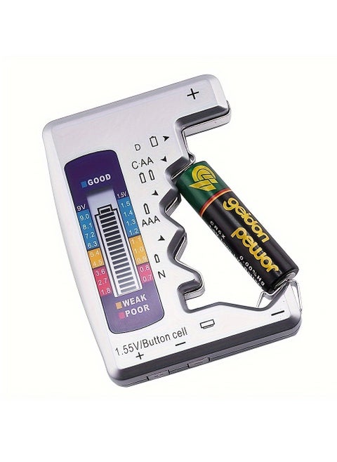 1pc Universal Digital Battery Tester: Quickly Check Battery Capacity Of C D N AA AAA 9V 1.5V Button Cells