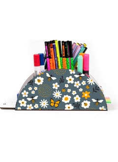 KutuTR Wooden Vip Daisies Model Rainbow Ruler Desktop Pen Holder Organizer Mounted Boxed  - Image 2