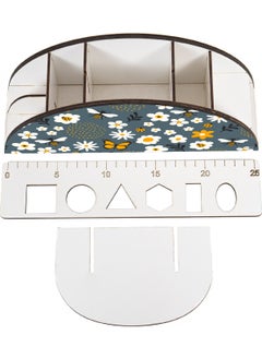KutuTR Wooden Vip Daisies Model Rainbow Ruler Desktop Pen Holder Organizer Mounted Boxed  - Image 4