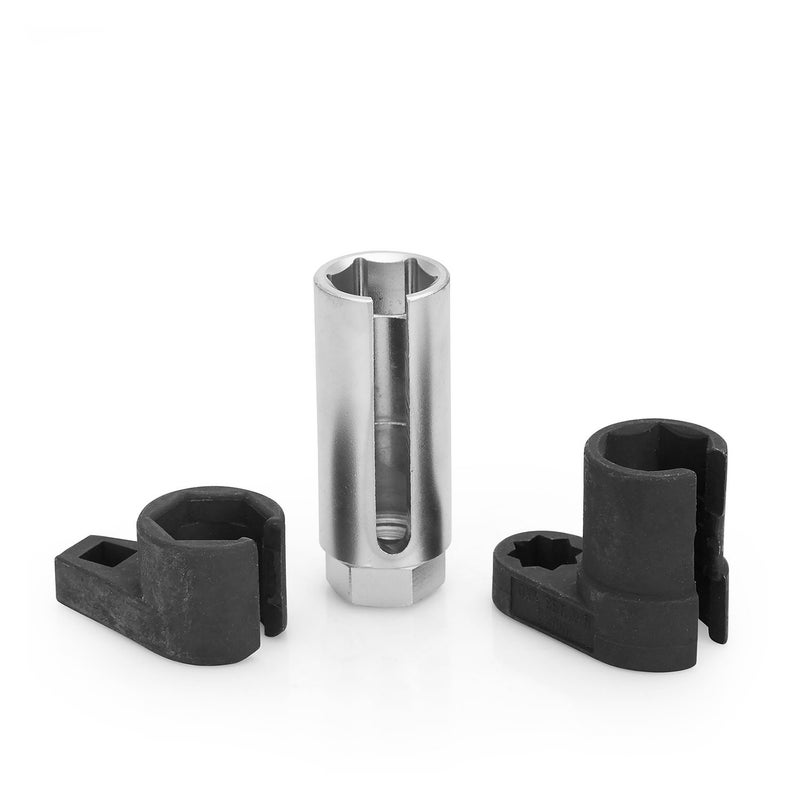 OEMTOOLS 27110 Oxygen Sensor Socket Set 3 Piece O2 Sensor Wrench Kit with Case 22mm O2 Sensor Socket Tools for 38 Drive and 12 Drive Sensor Remover And Installer Oxygen Sensor Wrench