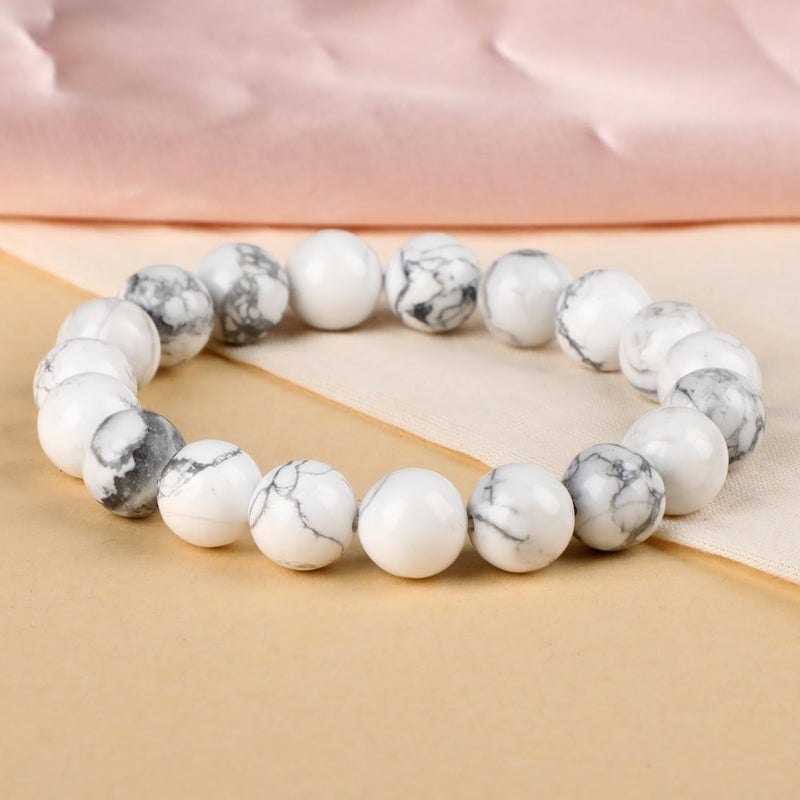 LPBeads أساور مرنة يدوية من حبات الأحجار الكريمة الطبيعية من ، خرز دائري من البلورات العلاجية، هدايا مجوهرات للنساء والرجال - Image 3