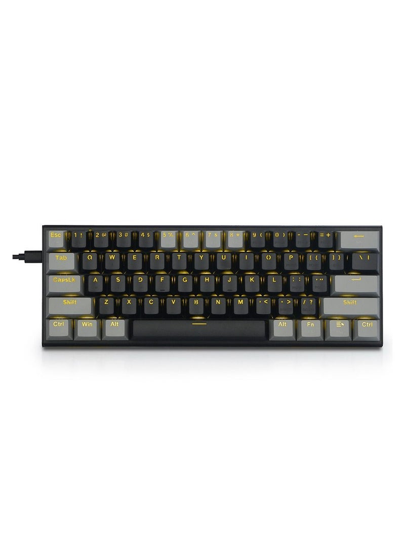 E-YOOSO Z-11 Mechanical Gaming Keyboard with Yellow Backlight Blue Switch  - Image 1