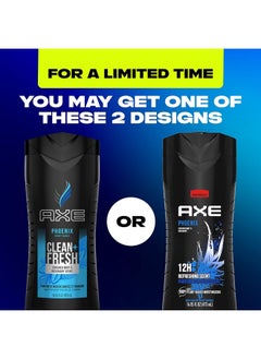 Axe Body Wash 12H Refreshing Scent Phoenix Crushed Mint And Rosemary Men'S Body Wash With 100 Percent Plantbased Moisturizers 16 Oz  - Image 3