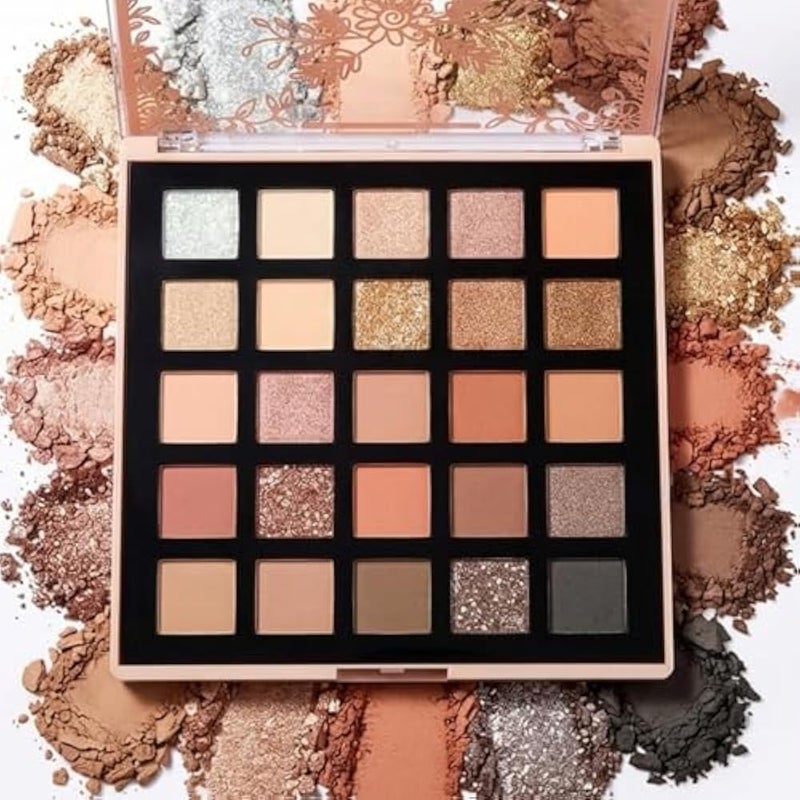 25 Eyes Eyeshadow Palette – Highly Pigmented Matte & Shimmer Shades with Mirror - Makeup Gift - Image 3