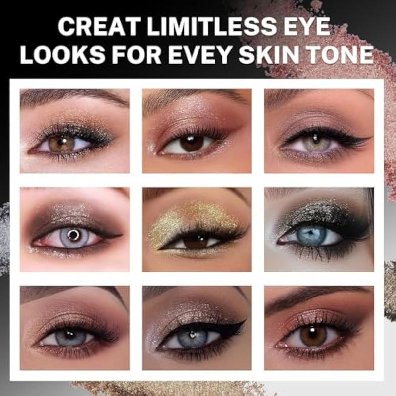25 Eyes Eyeshadow Palette – Highly Pigmented Matte & Shimmer Shades with Mirror - Makeup Gift - Image 4
