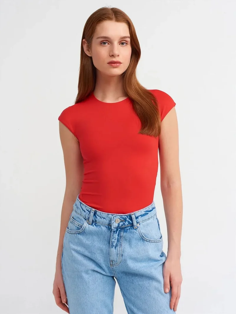 Dilvin Dilvin Women's Slim Fit Crew Neck T-Shirt