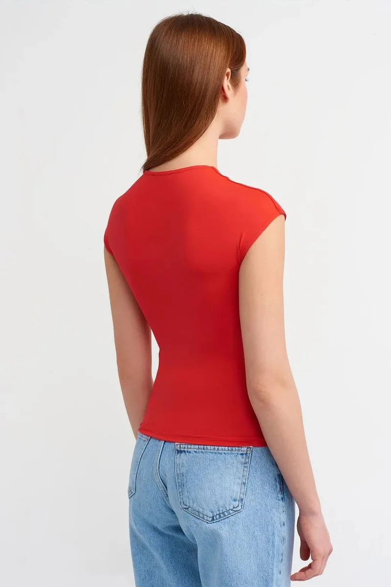 ديلفين DILVIN Women's Slim Fit Crew Neck T-Shirt