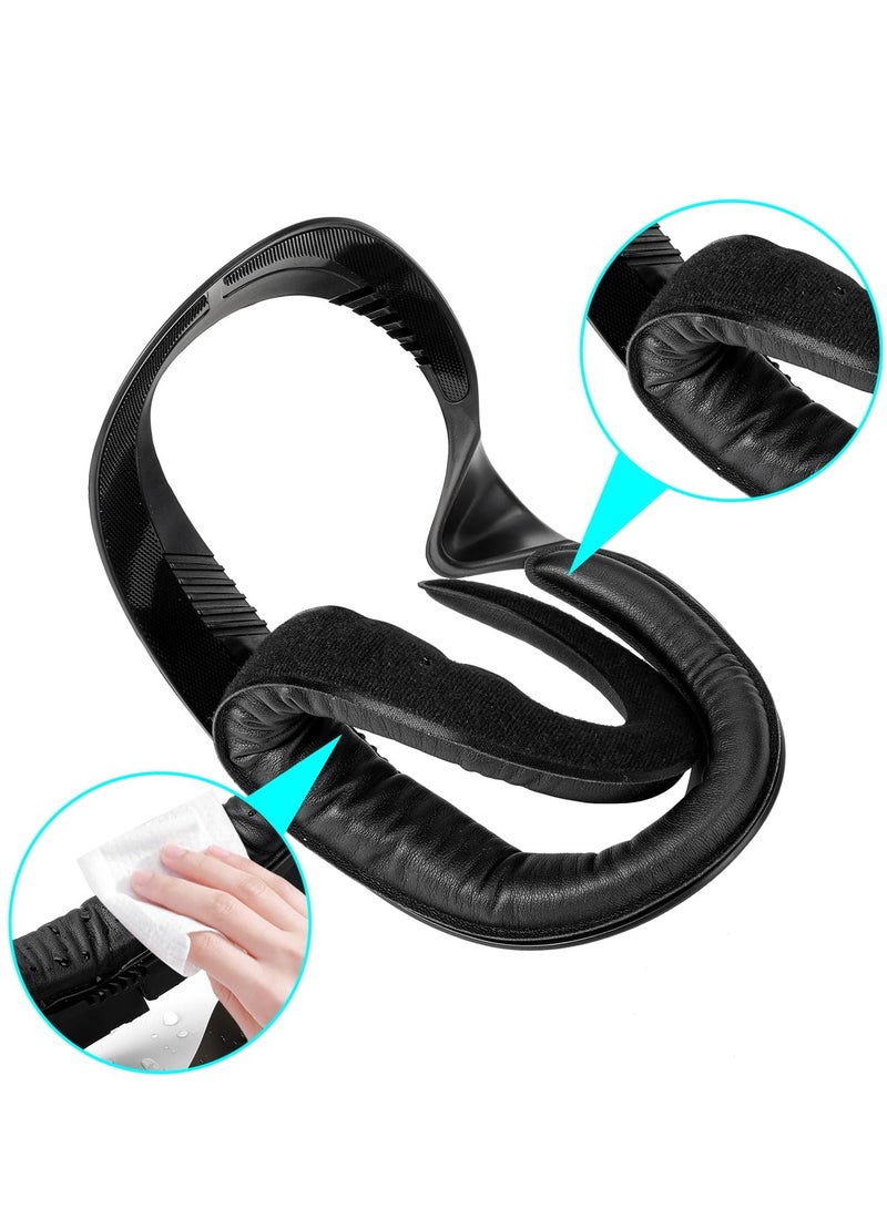 Zikra VR Facial Interface Bracket & PU Leather Foam Face Cover Compatible with Meta Quest 3, Sweat-Proof Replacement Meta Quest 3 VR Headset Accessories Facial Pad, Ventilation Design (4-in-1 Black) - Image 3