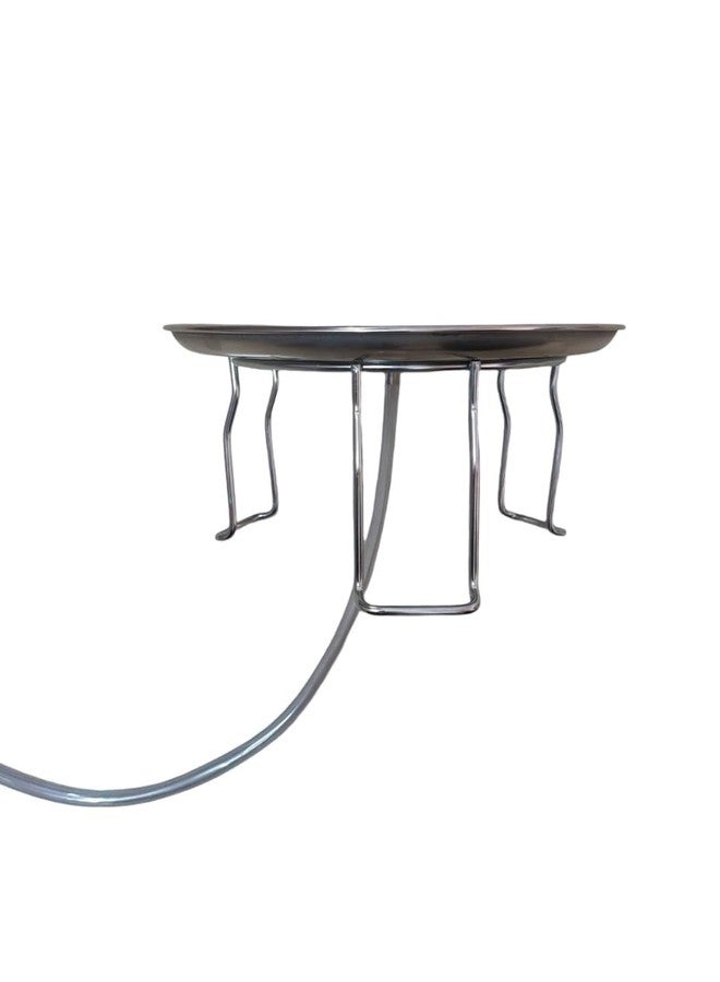 2heet Stainless Steel Water Pot & Chrome Plated Matka Stand Combo | Heavy-Duty Water Pot Holder with Drip Plate for Kitchen, Home, Balcony & Outdoor Use - Image 4