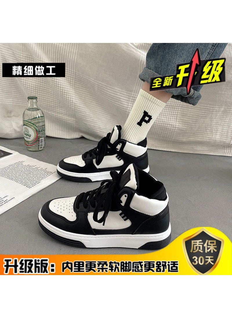 Generic - High-top canvas shoes womens all-Match sports casual shoes ins trendy 2024 Spring and Autumn new student Hong Kong style niche sneakersUpgraded version in black single [88% User selection]] Upgraded version in black single [88% User selection]] - Image 1