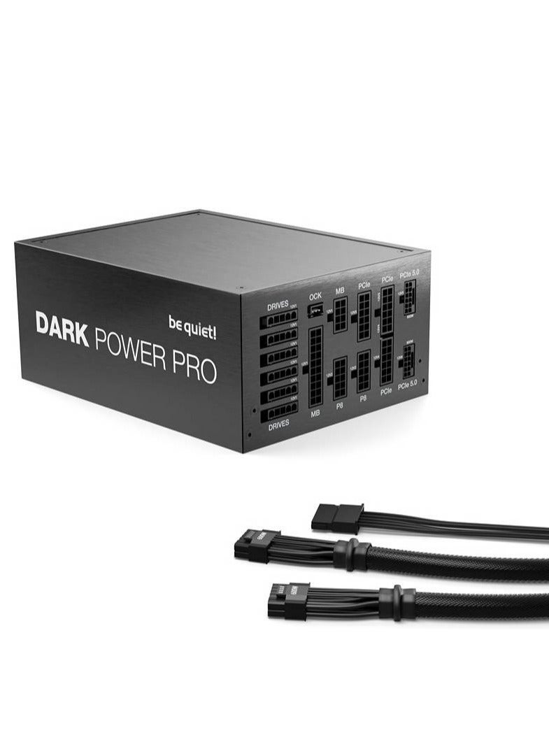 Be Quiet! Dark Power Pro 13 Full Modular Power Supply, 1600W Power, 80 Plus Titanium Efficiency, 135mm Silent Wing Fan, 12V Rails, Full bridge + LLC + SR + DC/DC Technology, Black | BN332 - Image 3