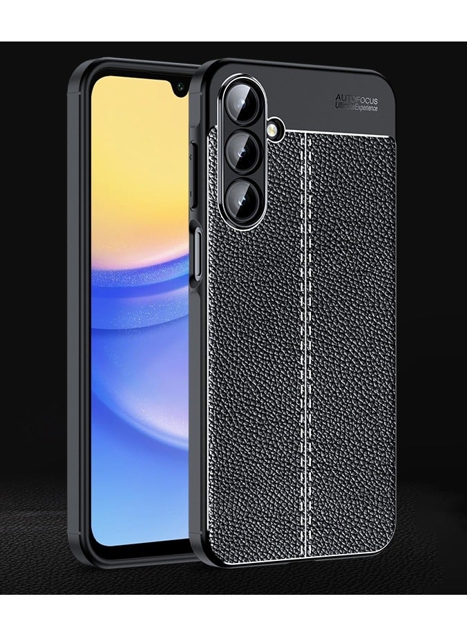 أوتو فوكس جراب حمايه سيليكون تصميم2 مقاوم للصدمات حمايه للكاميرا متوافق مع Samsung Galaxy A16 (اسود) - Image 1