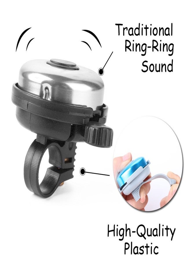 MOFAST Bike Bells, Loud Sound Aluminum Bicycle Bell for Adult Kids Girls Boys Scooter (Silver) - Image 2