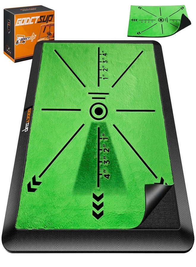 GODCTSUP Golf Hitting Mat with Instant Swing Path Feedback, Extra Replaceable Golf Practice Mat for Home Outdoor Use, Turf Driving Impact Swing Pad, Non-Slip Rubber Base Training Aid, Gifts Idea - Image 1