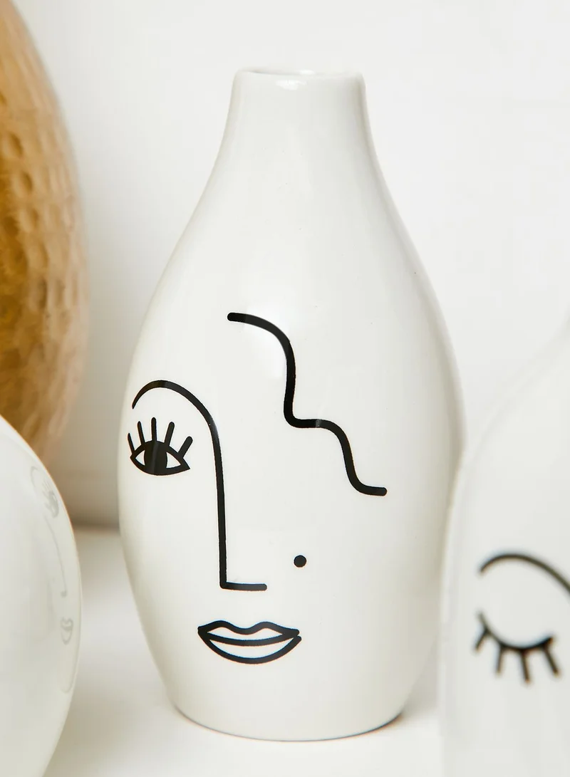 Sass & Belle Set Of 3 Abstract Face Vases