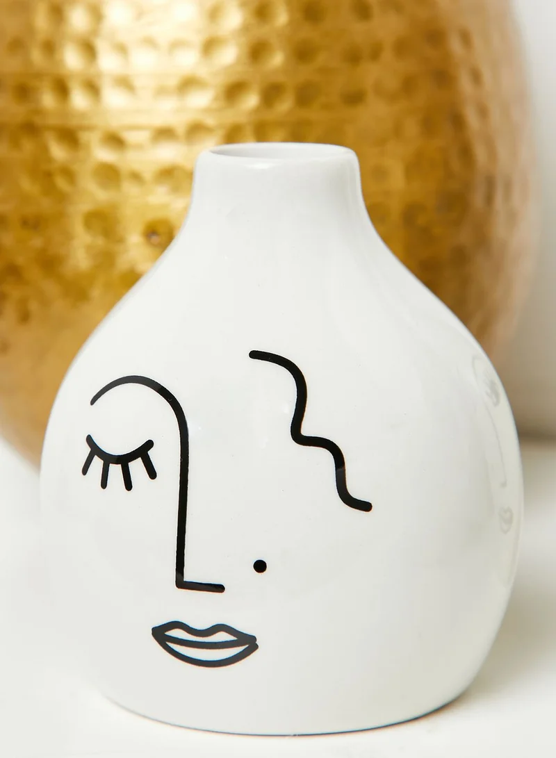 Sass & Belle Set Of 3 Abstract Face Vases