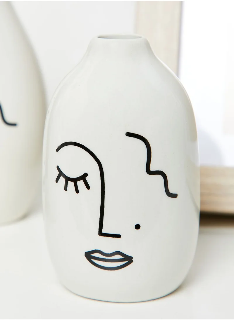 Sass & Belle Set Of 3 Abstract Face Vases