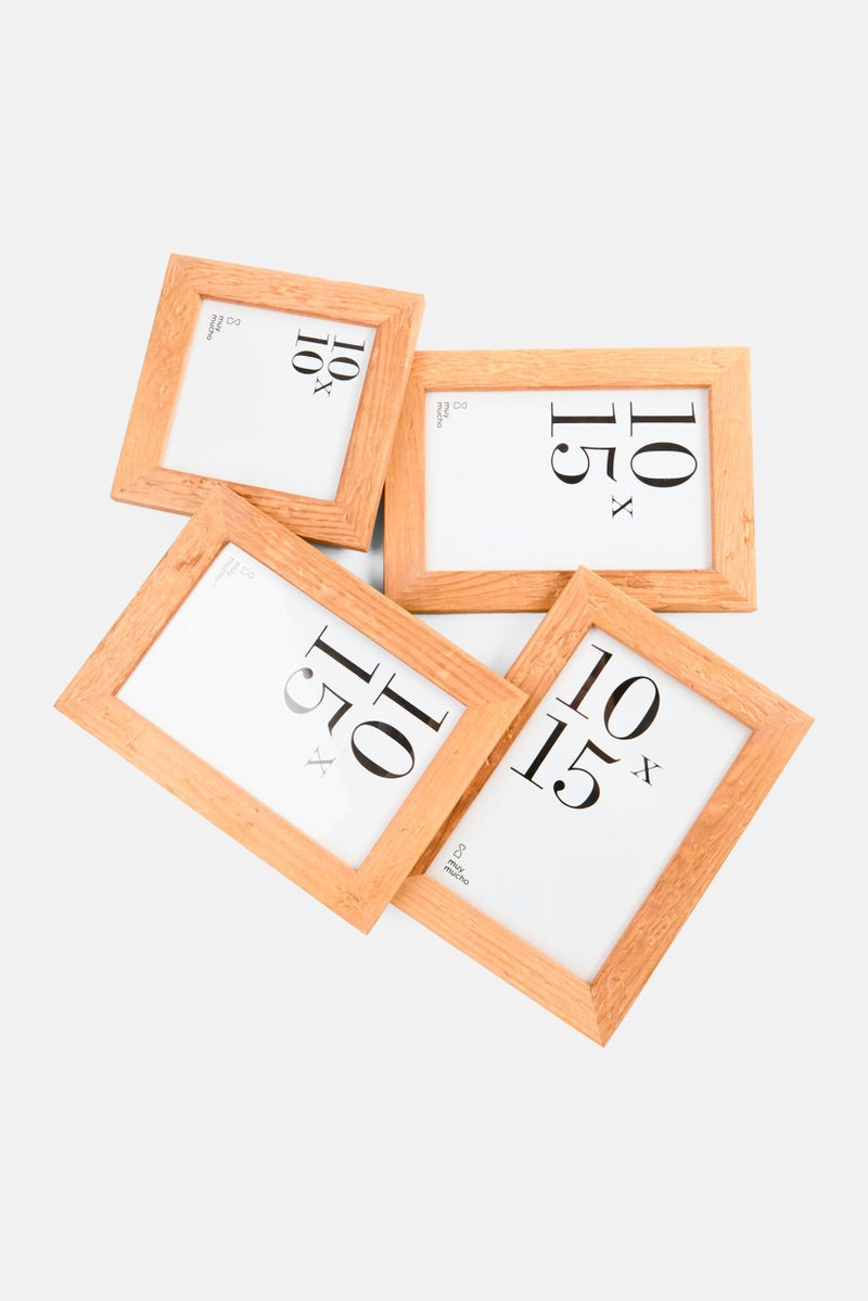Muy Mucho Wood Multi-Photo Frame, Tan - Image 1