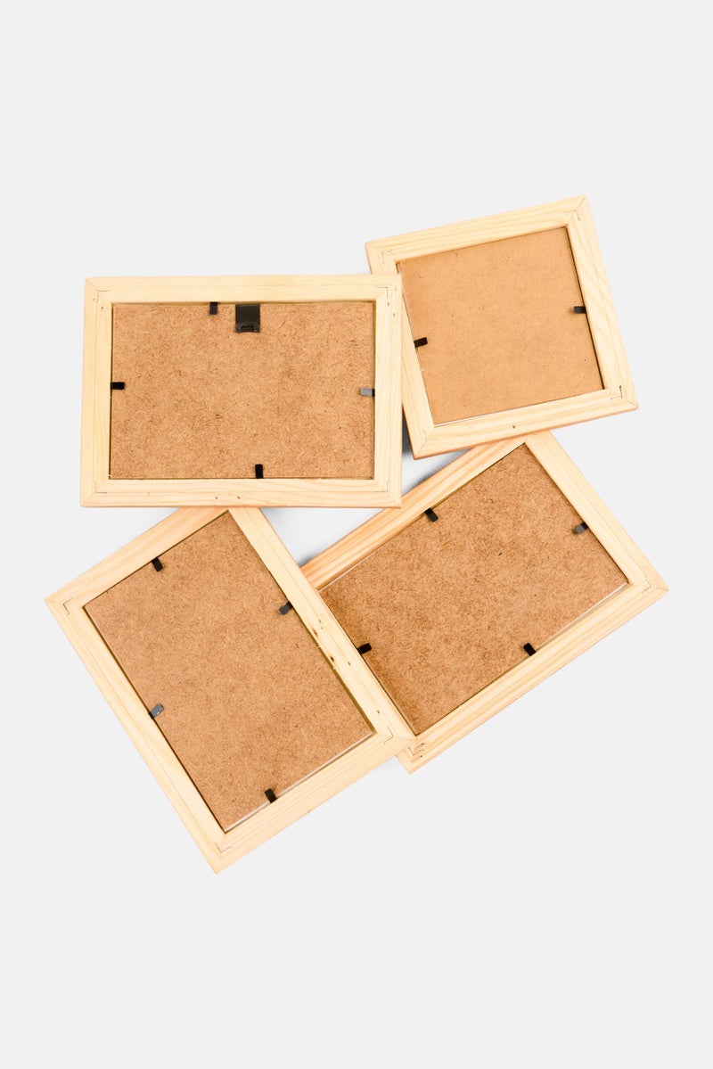 Muy Mucho Wood Multi-Photo Frame, Tan - Image 2