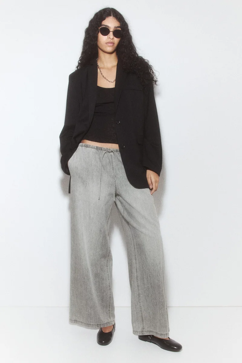H&M Denim drawstring trousers