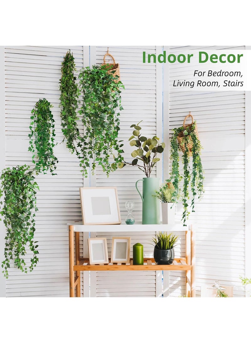 2-Pack Artificial Hanging Greenery - Lush Green Leaf Rattan for Home Décor, Durable Simulation Plants for Indoor/Outdoor Use - Image 2